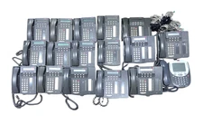 LOT OF 17: Lucent 6408D+ / 6416D+M Landline Phones + Cables