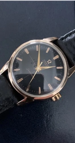 Vintage Omega Seamaster Gold Capped Cross Hair Automatic Watch 34mm GWO