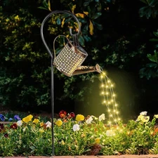 Watering Can with Lights, Solar Lights for Outdoor Garden Art Decor Hanging S...