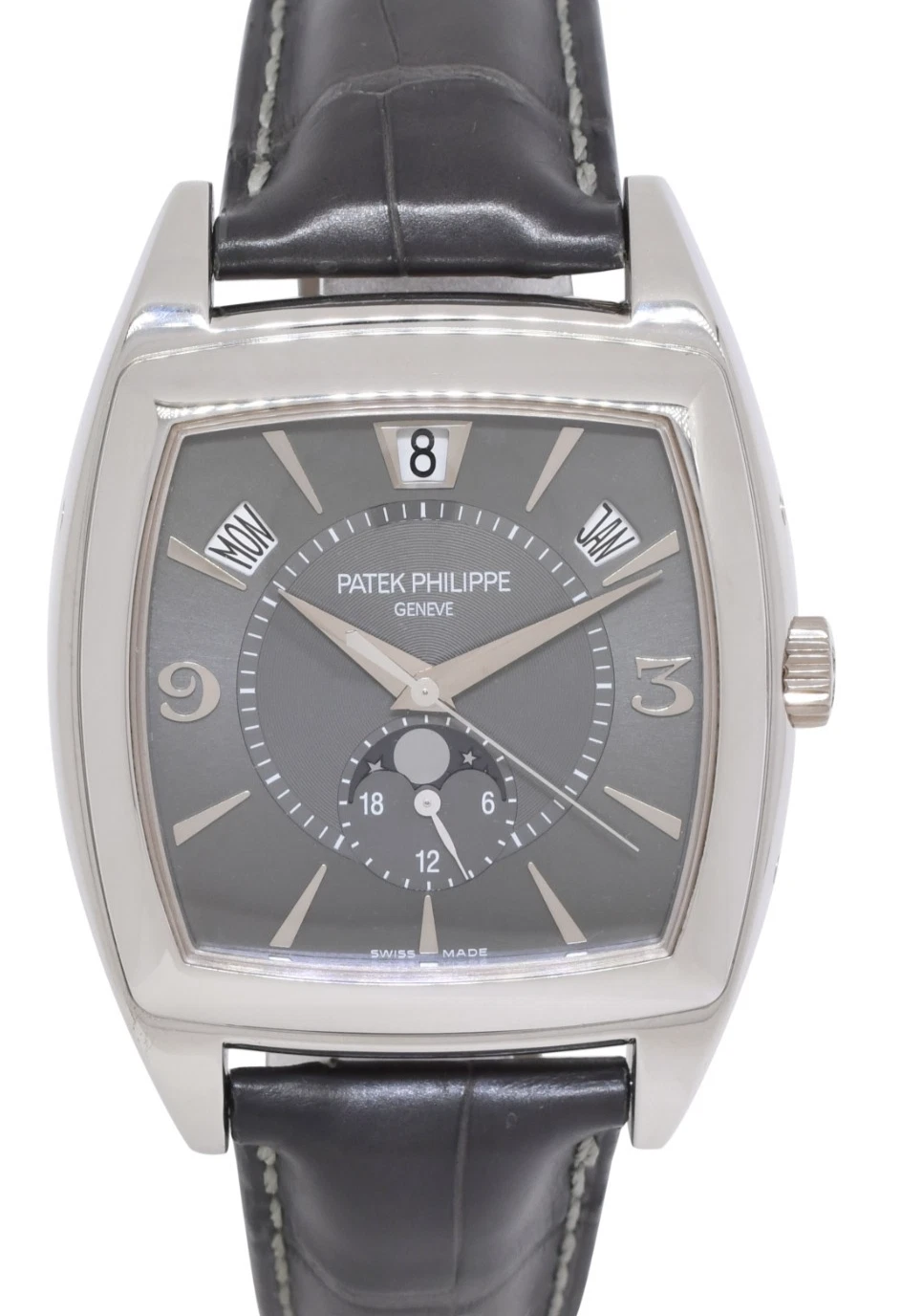 Patek Philippe — Patek Philippe Gondolo Calendario 18k White Gold Mens Automatic Watch 5135G