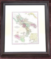 Antique Map-The Southern & Middle Parts of Italy with Sicily T.Stackhouse  1790.