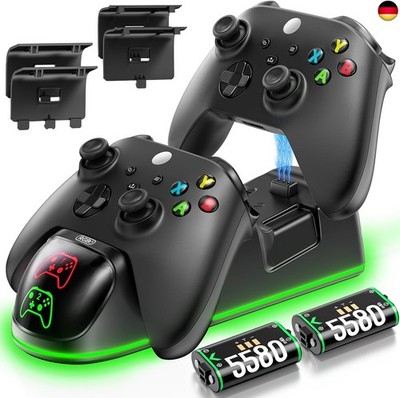 OIVO Xbox Controller Ladestation mit 2X 5580mWh Wiederaufladbaren Akku für Xbox 