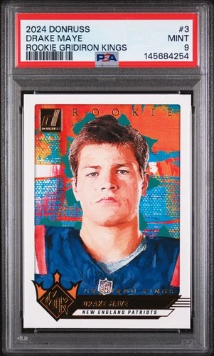 2024 Panini Donruss Rookie Gridiron Kings #3 Drake Maye PSA 9