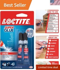 Super Glue Liquid, Clear, 0.14 fl oz Tube, 12 Pack - Superglue for Plastic, W...