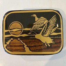 Vintage Harmony Metal Solid Brass Belt Buckle with Ducks Sunset Sunrise Inlay