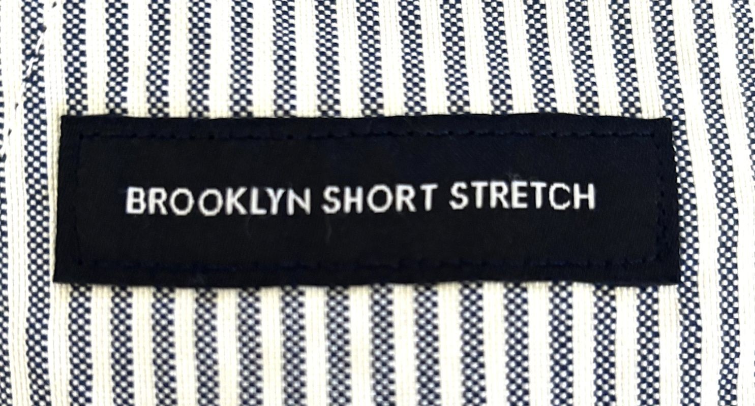 Men's W40 XXL Linen Hilfiger Navy Blue White Geo Print 'Brooklyn' Shorts Stretch thumbnail 8