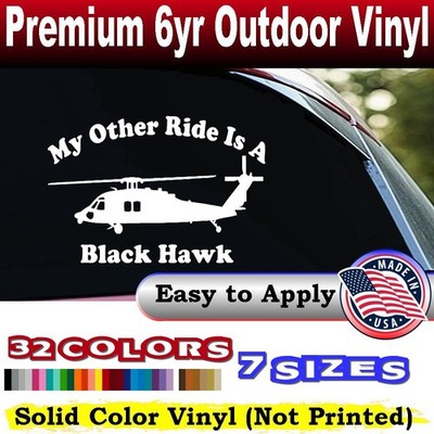 Black Hawk Helicopter Decal for Cars 