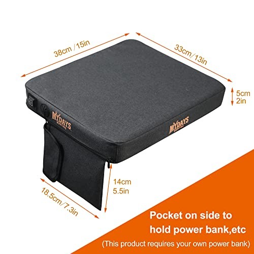 Portable Heated Seat Cushion, Memory Foam Heating Seat Pad for Outdoor - Picture 7 of 7