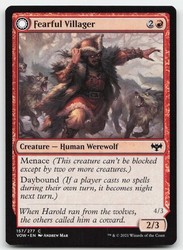 Fearful Villager // Fearsome Werewolf 157/277 Innistrad: Crimson Vow Common