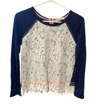 Y2K Vintage Jolt Womens Size Medium Long Sleeve Tshirt Pull OVer 1/4 back Zip La