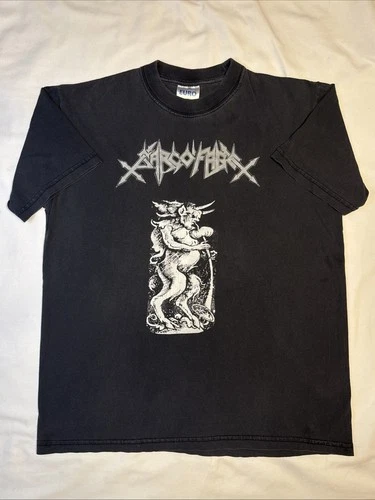 90s Sarcofago INRI Euro Black Thrash Death Metal T-S 1990s vintage concert t-shirt, vintage, single stitch, B+ condition