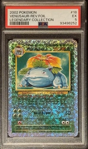 Pokemon Venusaur 18/110 Legendary Collection Reverse Foil PSA 5