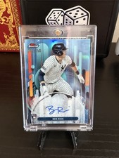 2025 Topps Finest - Finest Autographs Ben Rice #FA-BR Sky Blue Refractor /150