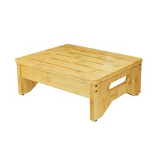 Wooden Step Stool Adults Kids NonSlip Rubber Feet 6.5 Inch High 450 LBS Bed
