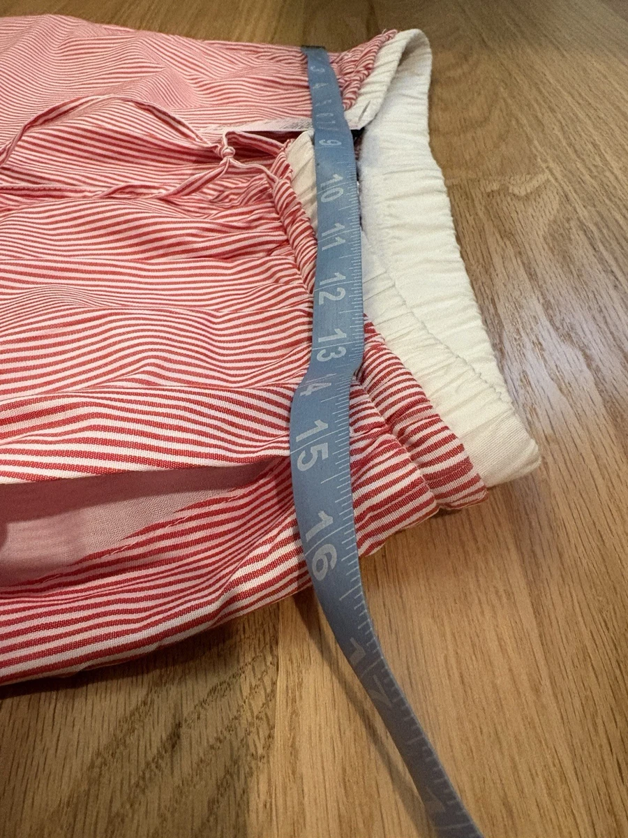 Pantalones de algodón a rayas rojos N blancos H&M para mujer nuevos con etiquetas talla Xs