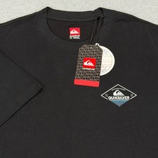 Quiksilver Boardriders Graphic T-Shirt Mens Small S Black Short Sleeve Surf NWT
