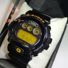 G-Shock GW-6900B-1JF Radio Solar Watch Black Orange Used G1205