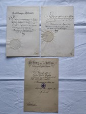 3 Urkunden Gro&szlig;herzogtum Baden 1911,14,17 Konstanz Karlsruhe Villingen Waldshut