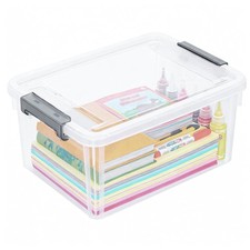 Citylife 17 QT Clear Plastic Storage Bin with Lid Stackable 1 Pack