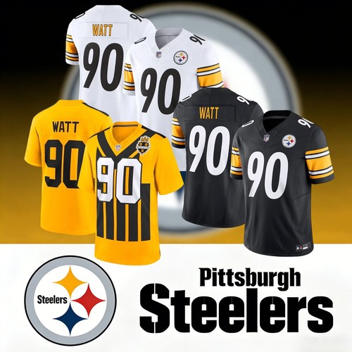 New Men's Steelers #90 T.J. Watt Game Player Limited All Stitched Jersey NWT