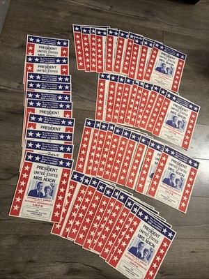 VTG Nixon Campaign Flyer Lot of 50 /Ontario CA Airport Election Handbills 1970s