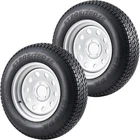 2Pc Trailer Wheels ST205/75D15 Tires 15" Rims For Travel Cargo Utility Boat Farm