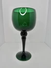 Vintage MCM Blenko Glass 413L Giant Goblet Vase In Emerald 12.75” Stunning