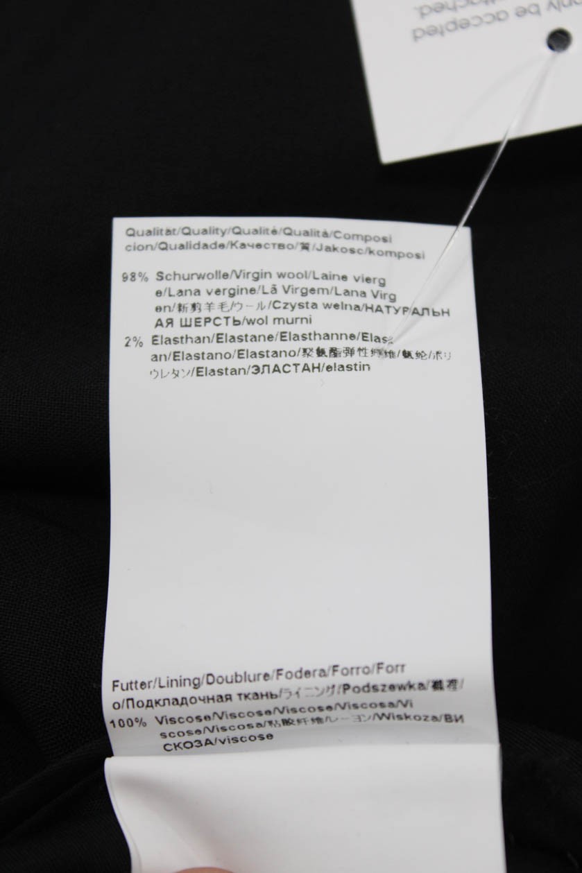 Boss Hugo Boss Mens Slim Leg Creased Herwi Dress Pants Black Wool Size 40 thumbnail 6