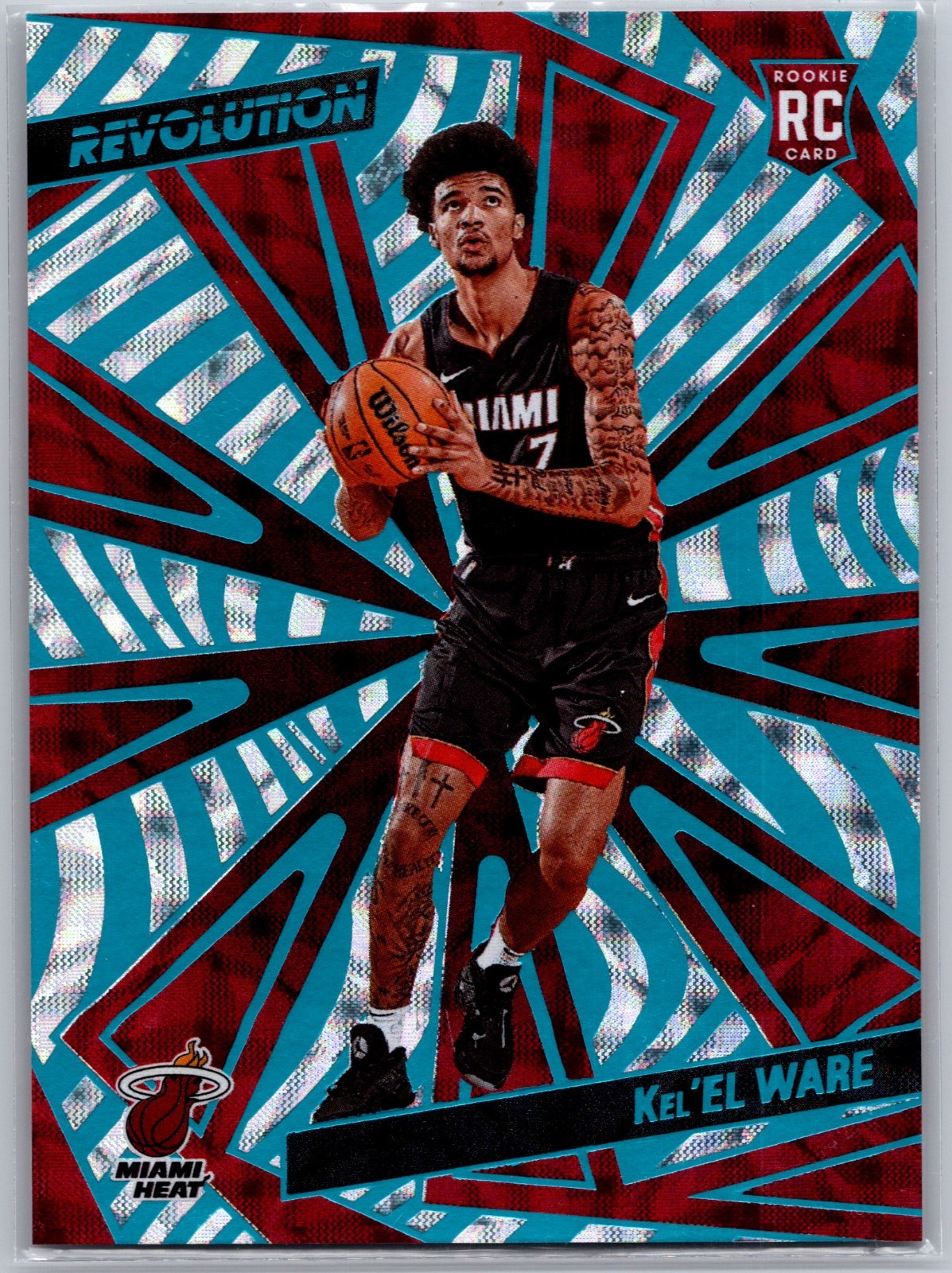 2024-25 Panini Revolution - Rookies Kel'el Ware #102 Teal Scope /35 (RC) Heat
