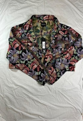 Rockstar Original NWT Womens Tykima Tapestry Jacket Size S Floral Cropped Button