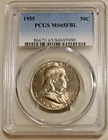 1955 Franklin 50c Half Dollar | PCGS MS65 FBL Toned