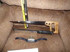 STANLEY  NO. 51  SPOKE SHAVE  USA, STANLEY 15-100 COMPASS SAW, MICROPLANE RASP