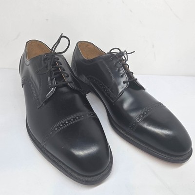 Johnston Murphy Limited Mens Mens Black Leather Cap Toe Derbys US 10.5 D/B