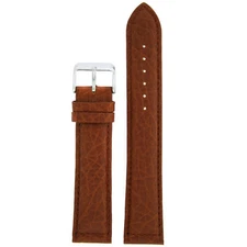 Extra Long Watch Band Honey Brown Genuine Leather Strap Matte Finish 18mm - 24mm