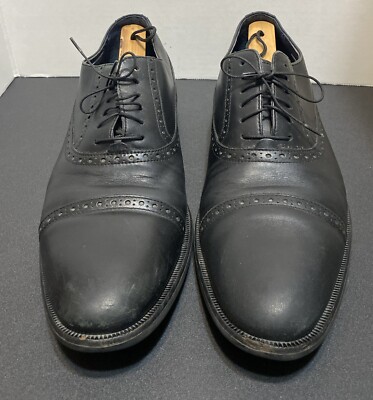 COLE HAAN Shoes Mens 12M Dress Cap Toe Oxford C12005 BLACK  display picture 1