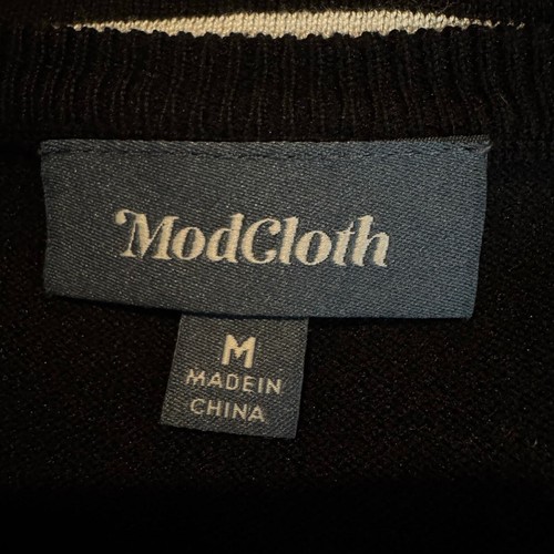 Modcloth Flaunt Where You Want Twofer Dress M Black White Stripe Sweater Tulle - Picture 10 of 12