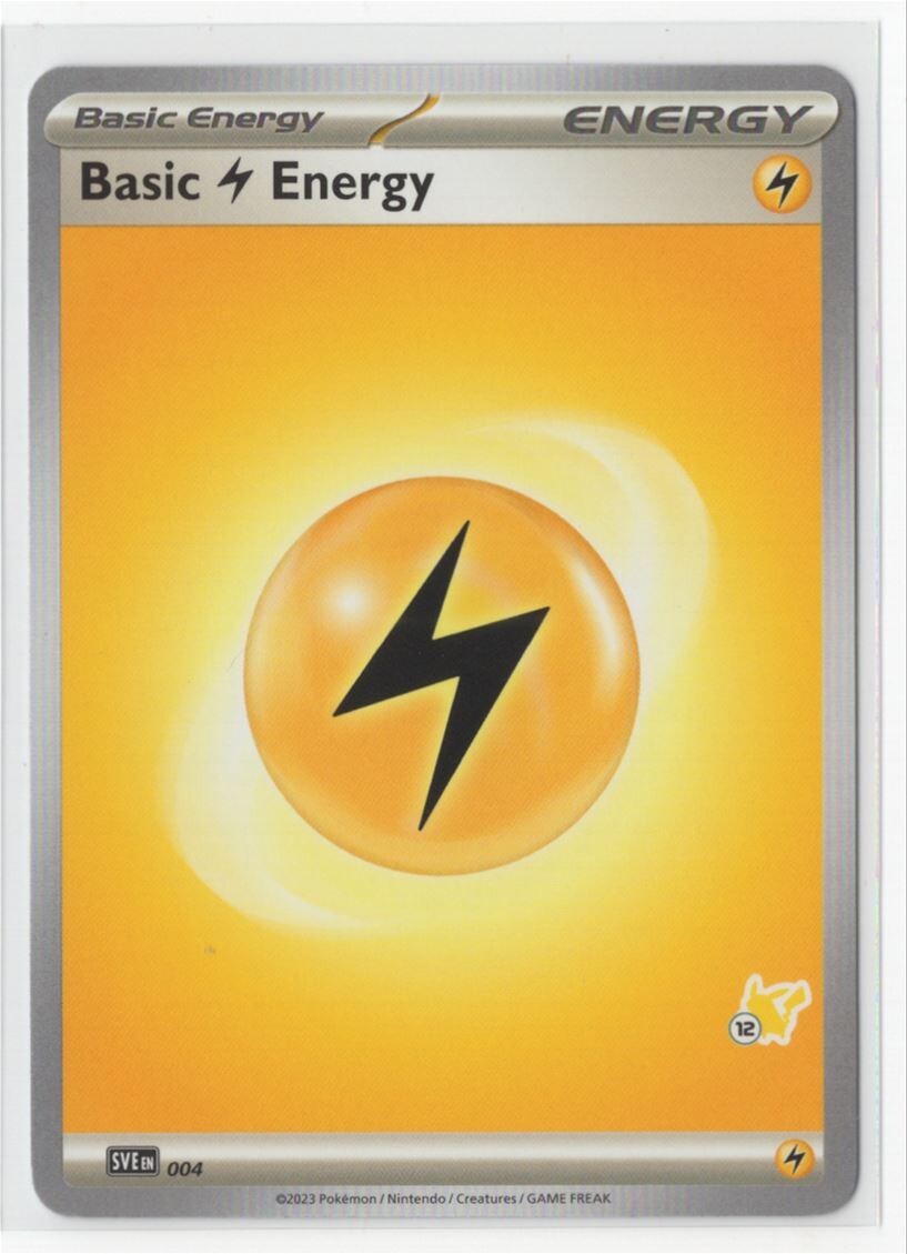 Pokemon Lightning Energy SVE 004 Pikachu Stamp #12