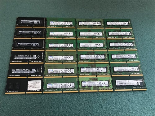 (Lot of 24) 4GB Mixed Brand / Mixed Speed DDR4 SODIMM Laptop Memory RAM - C1458