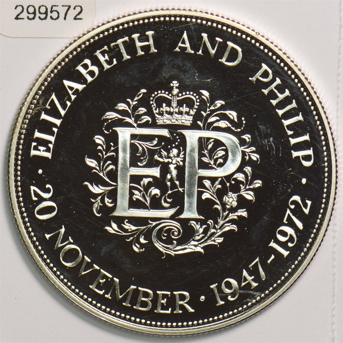 Pièce Commémorative Elizabeth Et Philip 1947-1972 - Année 1972 - Vintage