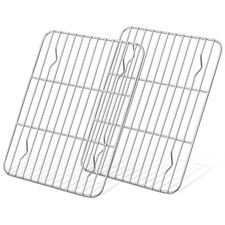 Cooling Rack Set of 2, Mini Stainless Steel Wire Grill Rack for Baking Roasting