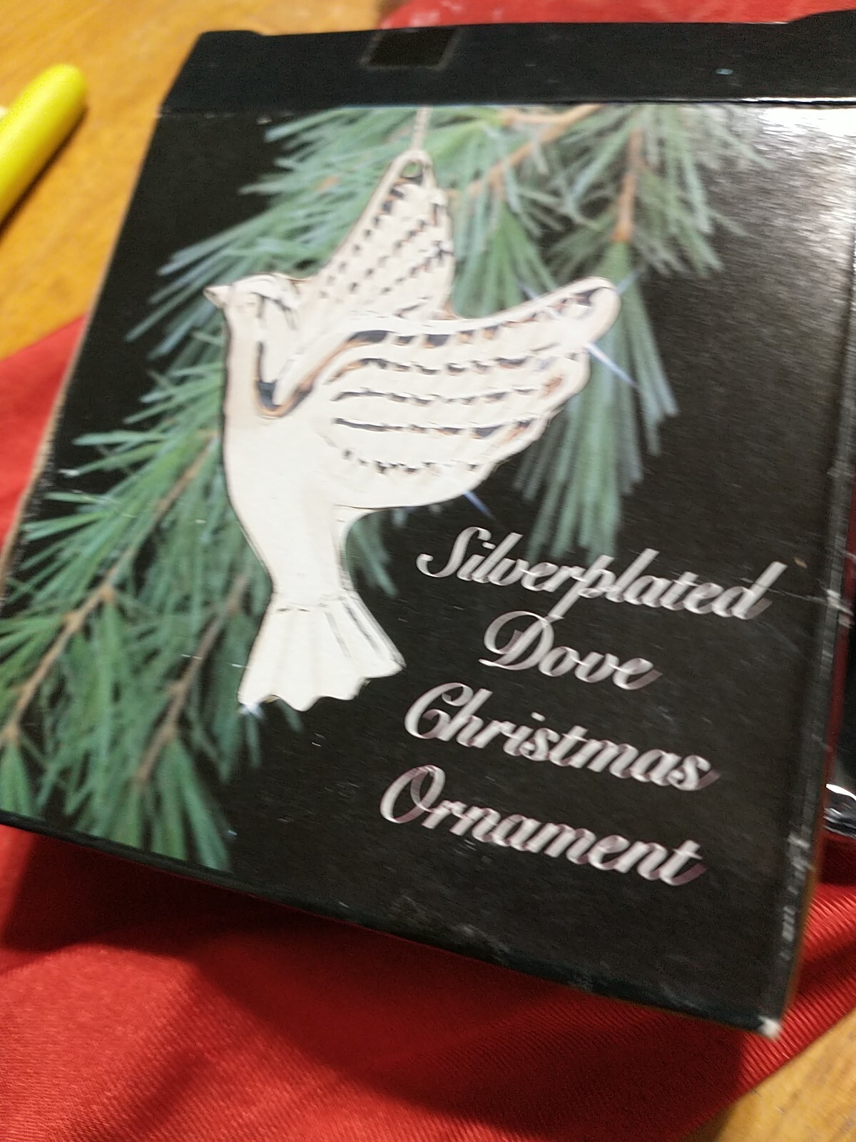 Vintage Christmas Ornament SILVERPLATED DOVE 3" NIP SEALED ICI 13930