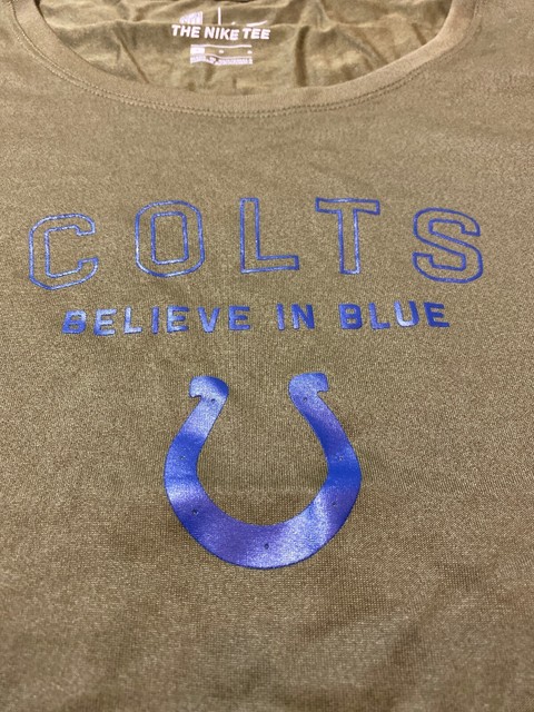 Womens Size Large Indianapolis Colts Salute To Service Shirt NFL Green Nike | eBay