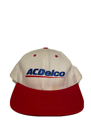 #ad Vintage AC DELCO White amp; Red Snapback Hat Embroidered $35.95