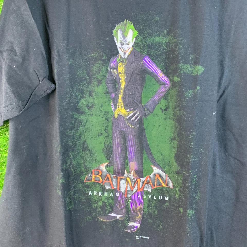 De Colección Batman Arkham Asylum Joker Negro Grafito DC Comics Promo T Talla L Foto 3 de 4