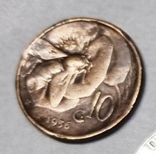 Moneta Regno d'Italia 10 centesimi 1936