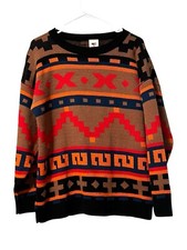 Sweater Bazaar Women’s Vintage 90’s Aztec Sweater Made In USA Size Large
