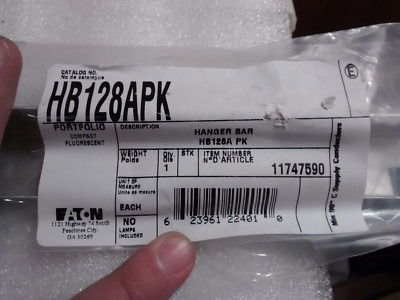 New Cooper Lighting Halo HB128APK L Channel Hanger Bar for use with  PD8H242 