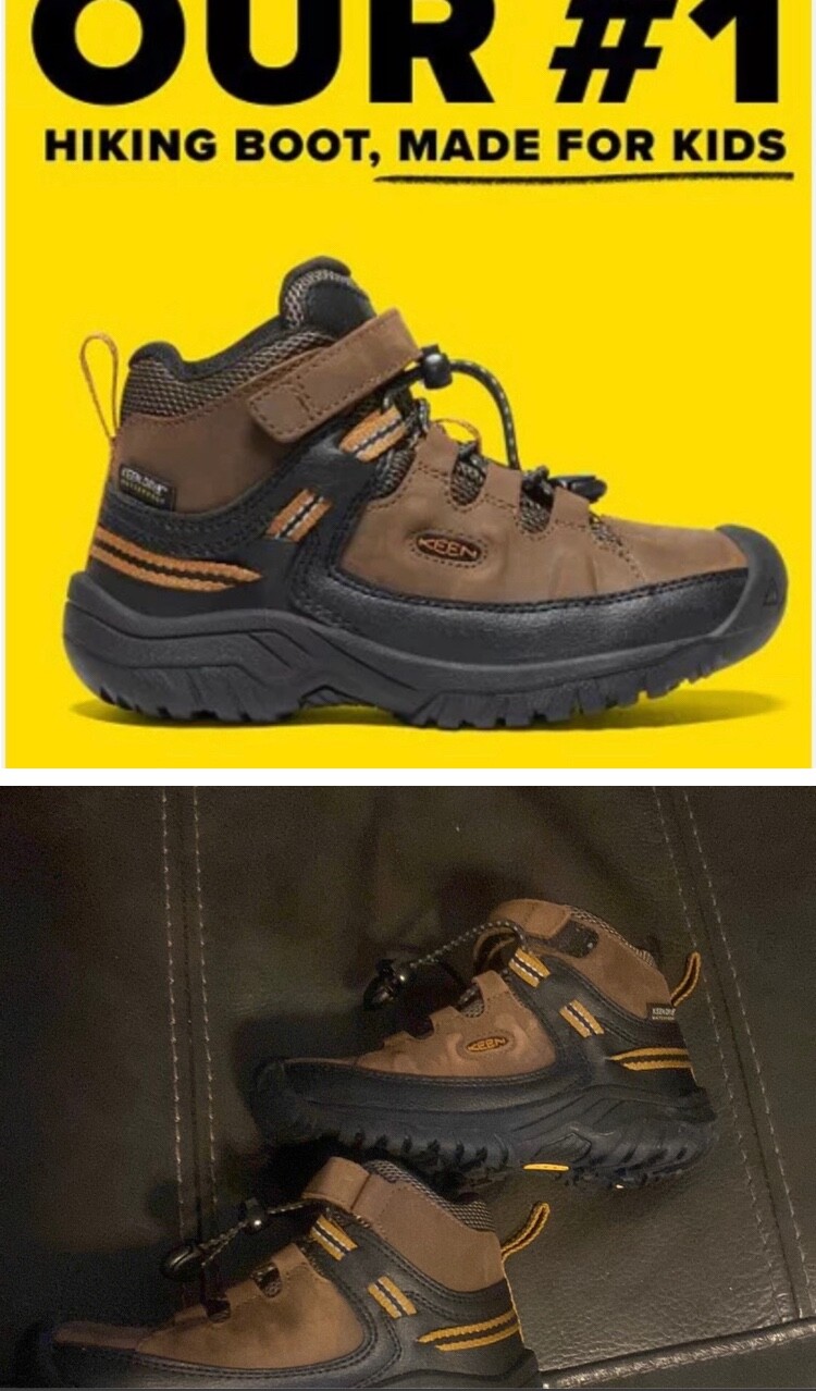 Stivali casual Keen Targhee impermeabili escursionismo bambino ragazzi marroni terra scura