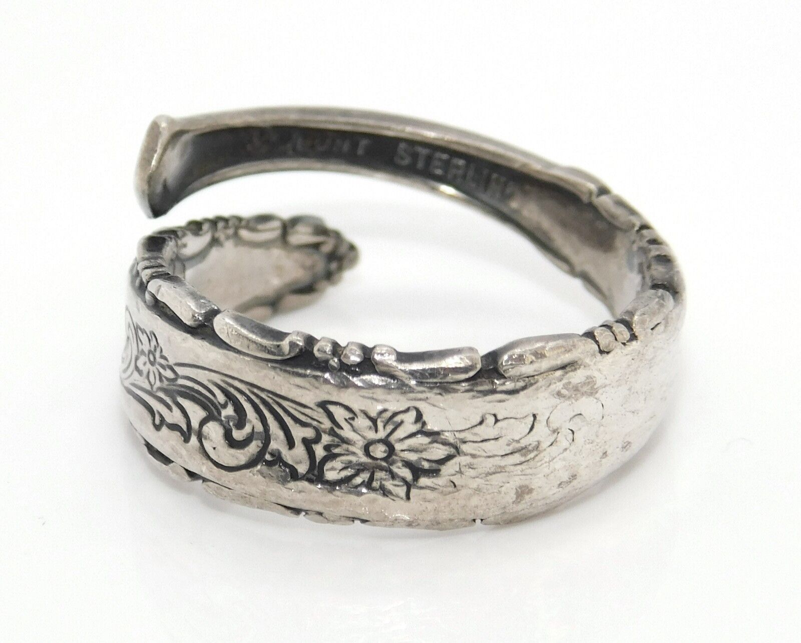 Vintage Lunt 925 Sterling Silver Spoon Wrap Ring - image 3