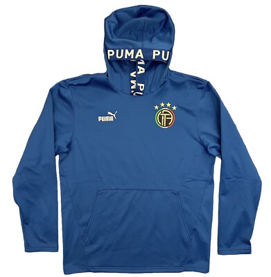 Puma Italy Soccer Core Fleece Hoodie Soccer Blue Mens Size M Medium NWT  $60